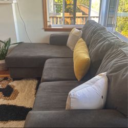 Charcoal Gray Ashley Sofa w/ Chais