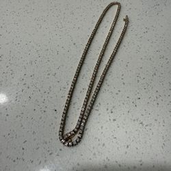 14k Rose Gold Tennis Chain 22.5"