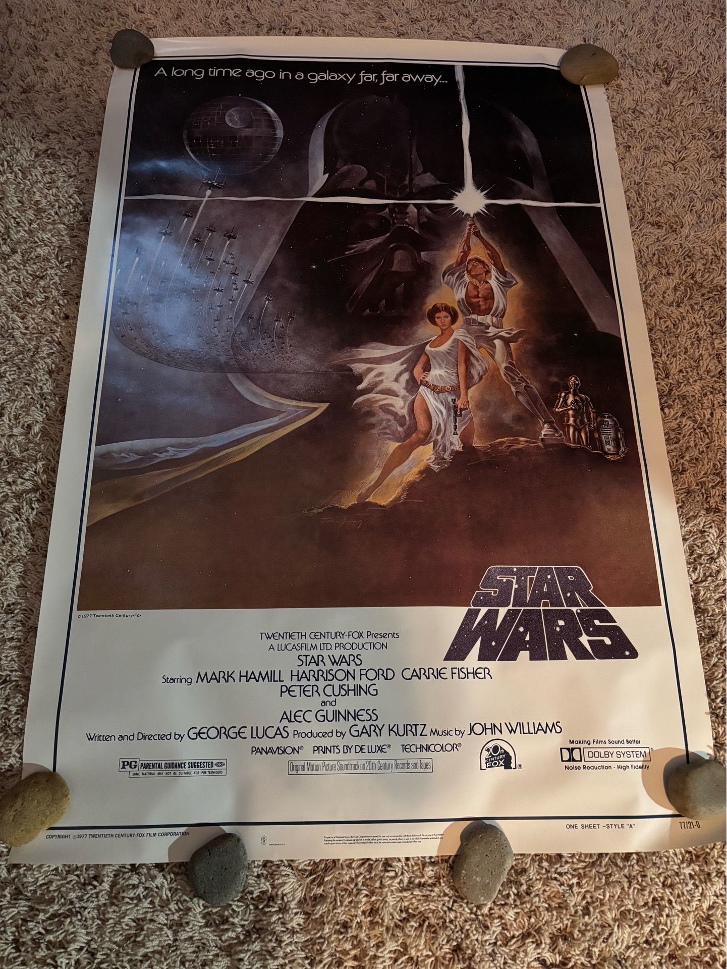 Star Wars 1977 one sheet style A poster (27” x 41”)