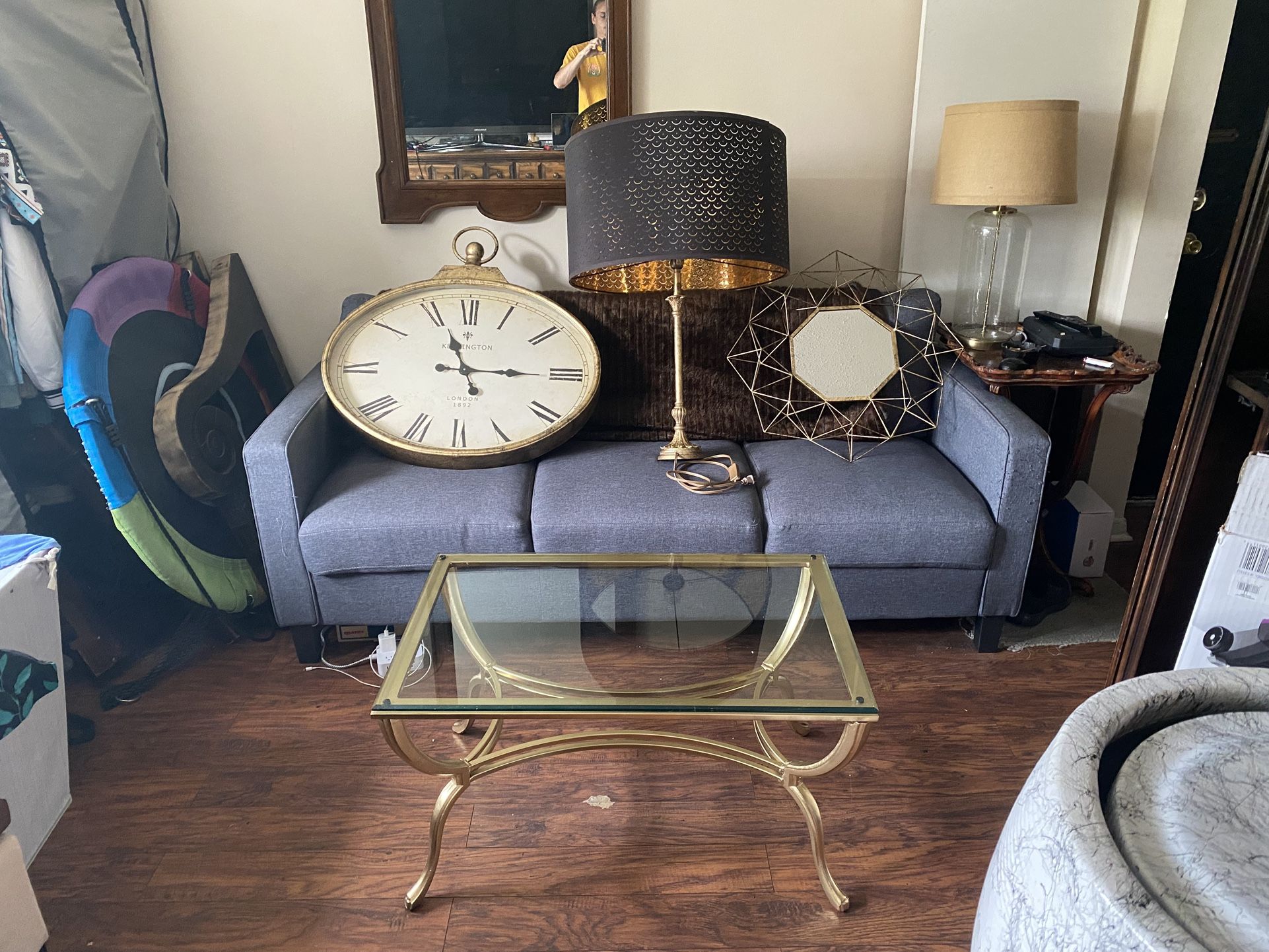 Custom Gold Living Room Set