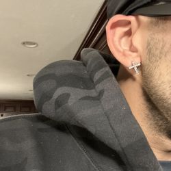 Diamond Cross Earrings