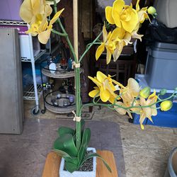 Artificial Yellow Orchid Plant