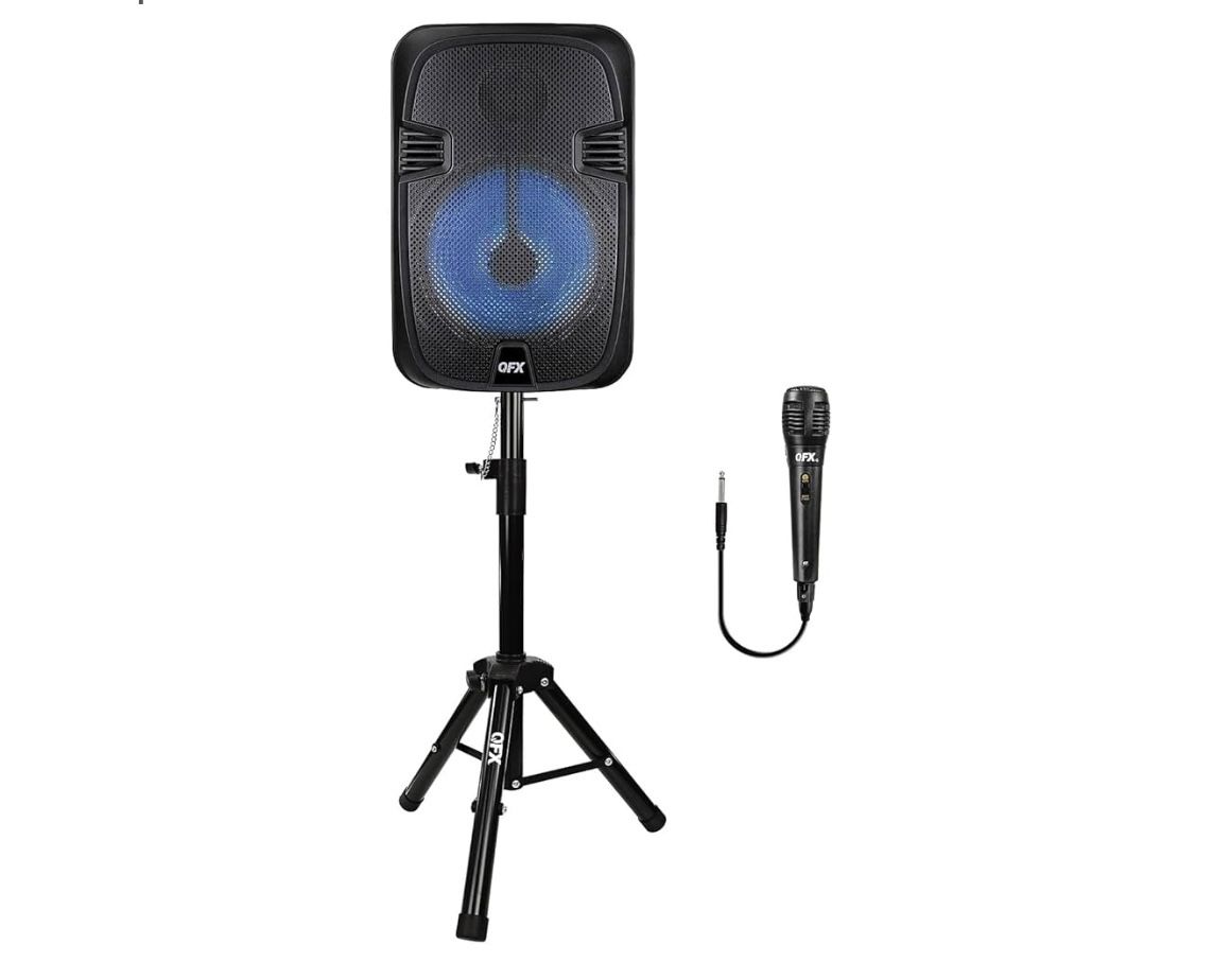 QFX8โ Bluetooth Recargable Speaker with Microphone and Stand ๐ถ๐ค๐ถ๐ถ