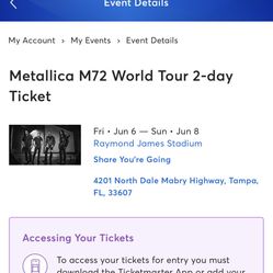 Metallica tickets 