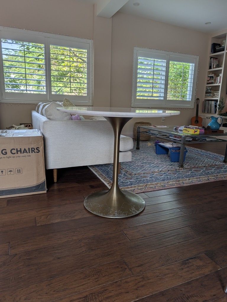 World Market Marble top Table - Leilani