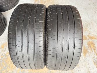 Two Tires 255/40/20 Goodyear Eagle F1 with 50-60% Left Tesla model y pair