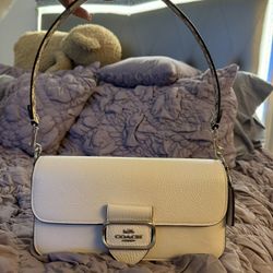 Coach Morgan Snake Embossed Leather Shoulder Bag