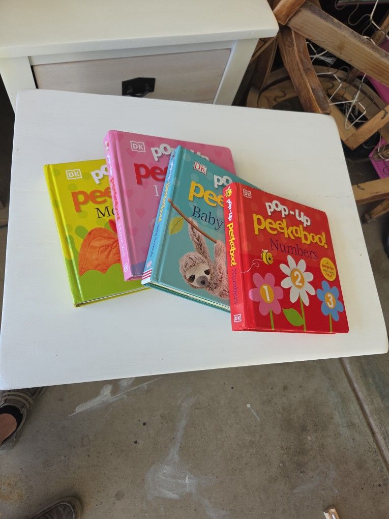 DK Pop-Up Peekaboo! 4-Book Bundle: Numbers, Baby Animals, I Love You, & Monsters