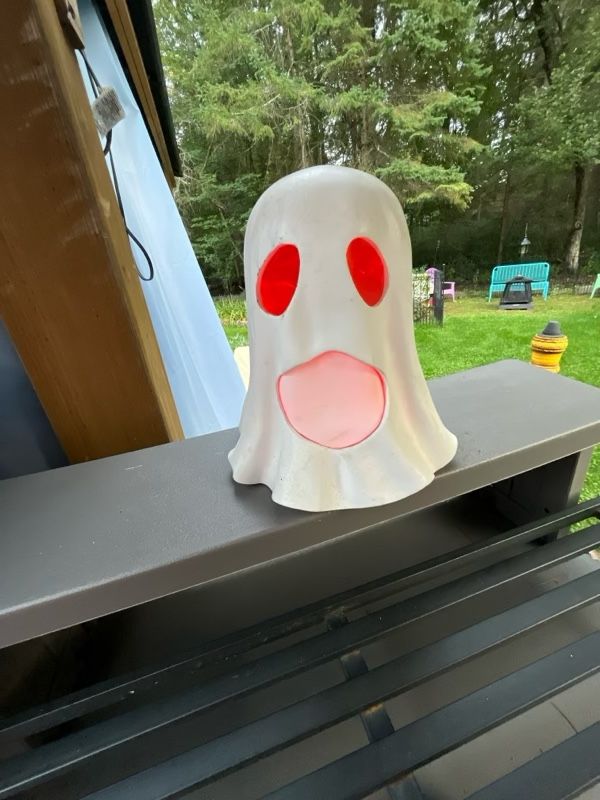 Halloween Ghost Lights Up Ref Inside Ex Cond