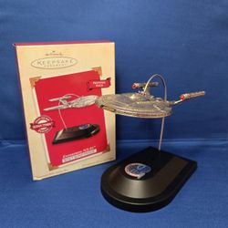 Hallmark Keepsake Star Trek: Enterprise NX-01 Christmas Ornament With Display Base 2002