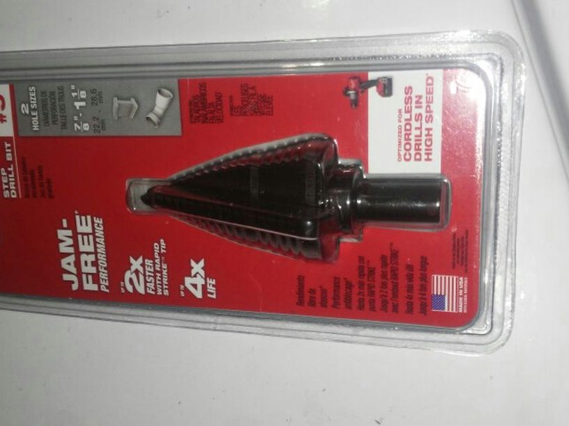 MILWAUKEE #9 JAM FREE STEP DRILL BIT