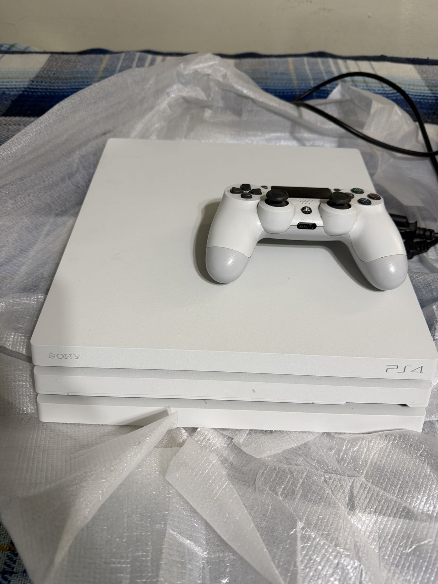 White PS4 Pro W/ 24 Games