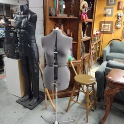 Vintage dress form on a stand with folding legs for sale 👕
