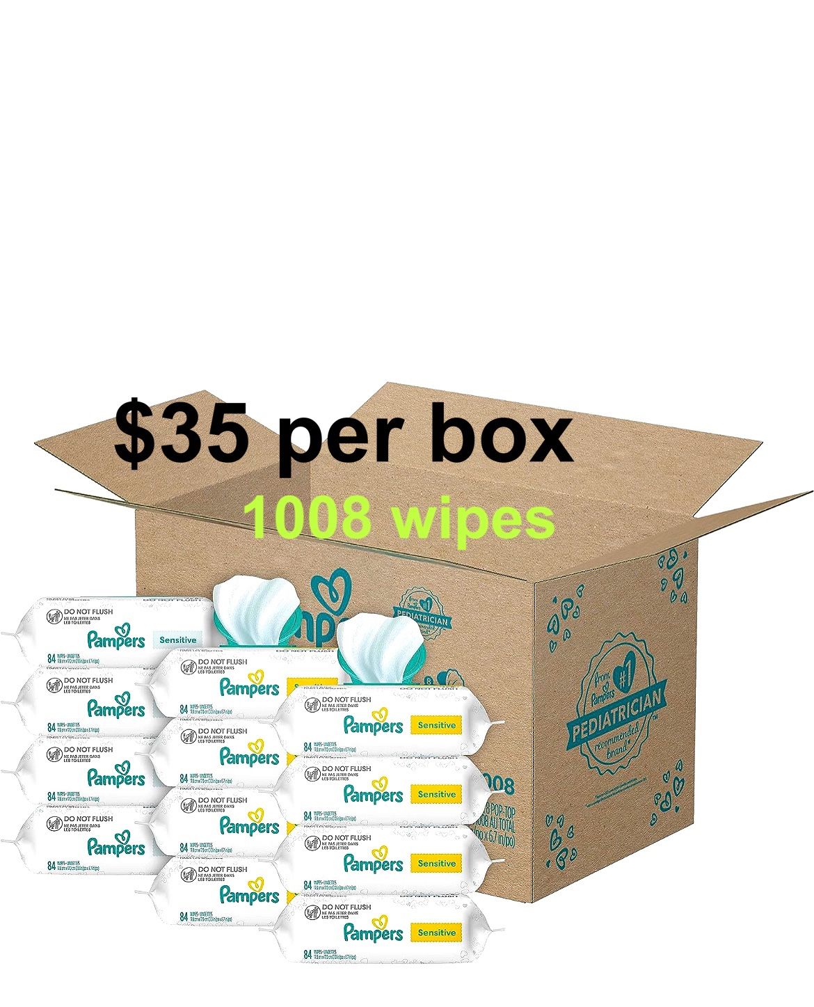 Pamper Wipes - Sensitive Big Box