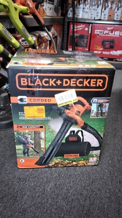 BLACK+DECKER Corded 3-in-1 Leaf Blower Vacuum