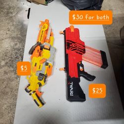 (negotiable) nerf Vulcan and Rival MXVI-4000 nerf lot
