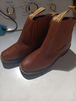 El Centavo Brown Leather Chelsea Boots