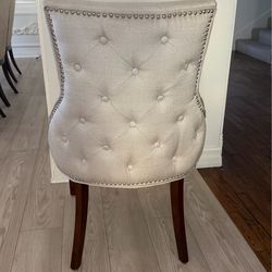 Tufted button upholstered chairs- set of 4