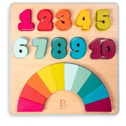 B Counting Rainbows Wooden Number Puzzle