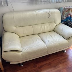 Leather Loveseat 