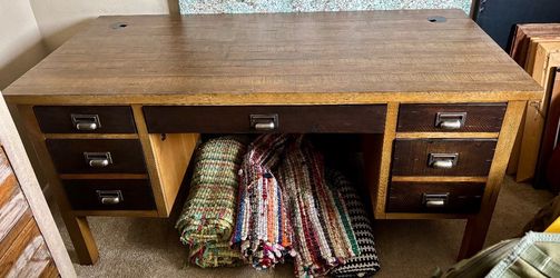 Solid wood desk