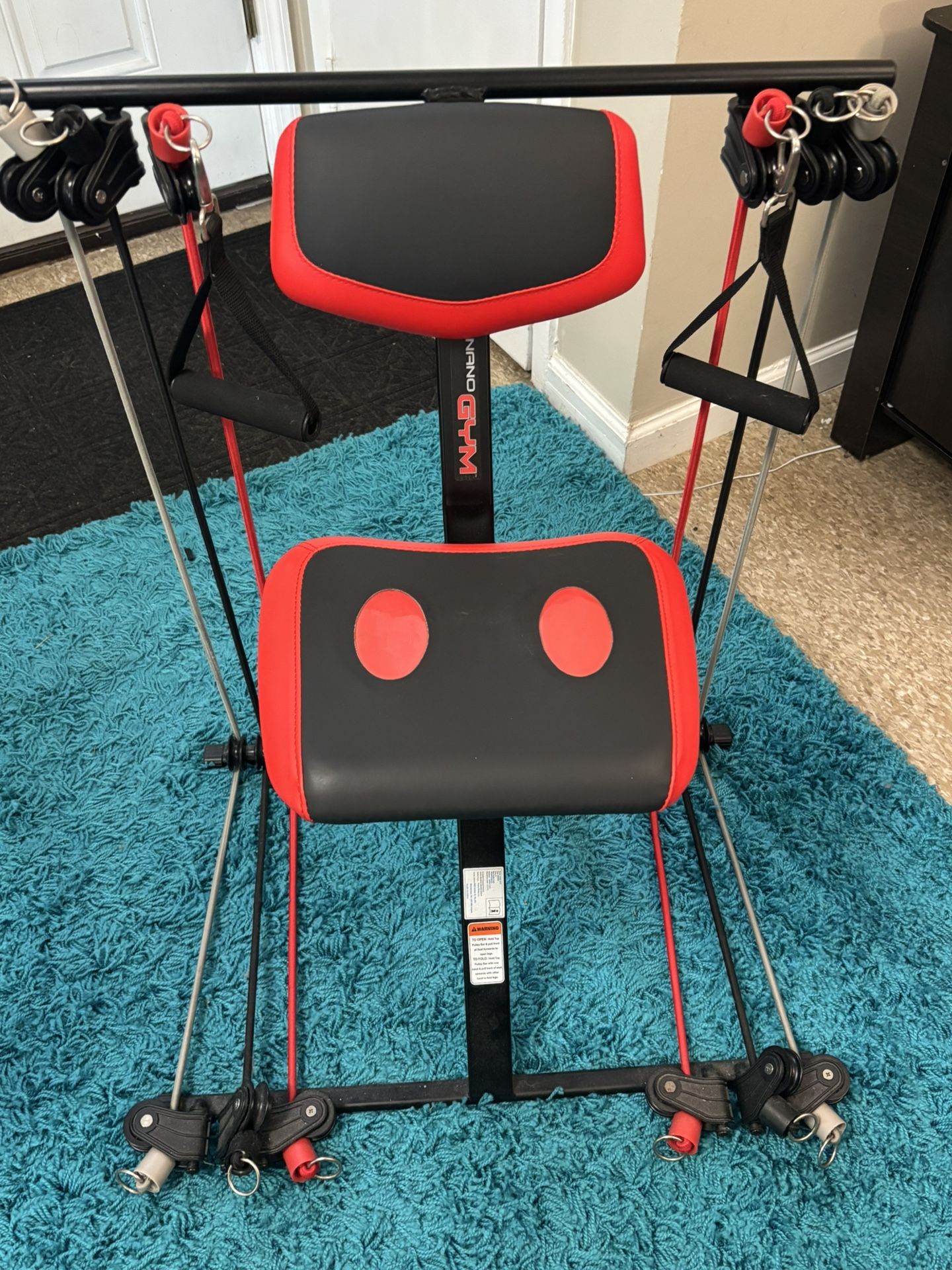 Gym Chair with three types of resistance band