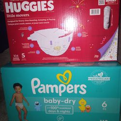 Size 5 And 6 Pampers And Huggies 