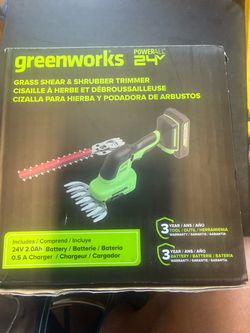 Greenworks 24V Grass Shear & Shrubber Trimmer