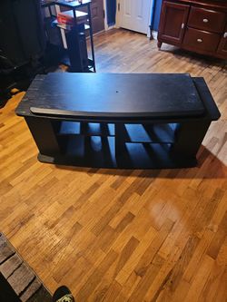 Swivel Top Black TV Stand