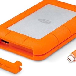 New LaCie rugged thunderbolt USB 3.0 1 TB external hard drive portable HDD-Stev 1000 400. 