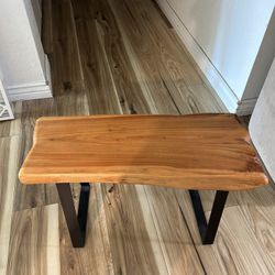 Greenage Cedar Roots Wood Bench / Stool – Natural Wood