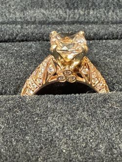 14K Rose Gold Ring 5.5 With Morganite Gem Peter Lam