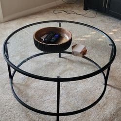 Glass Coffee Table And End Table