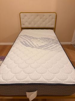 Twin bed and mattress