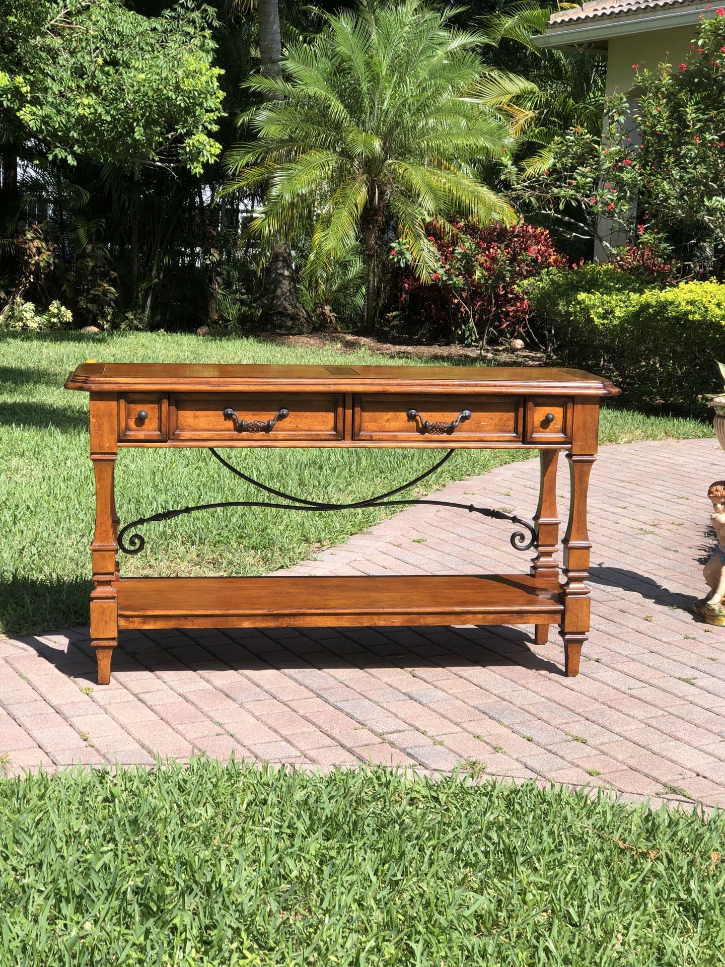 Traditional Medium Finish Wood Sofa Table - Stanley Furniture