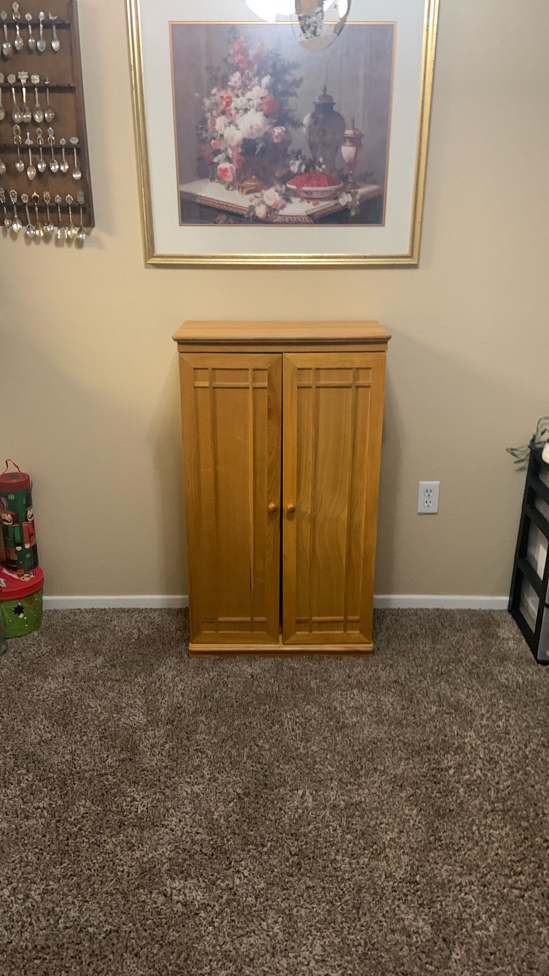 Light Oak DVD/CD Cabinet