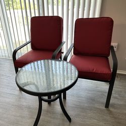 Outdoor Patio Set (red)