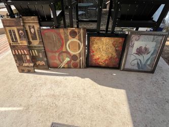 Set of 4 Decorative Wall Art Prints