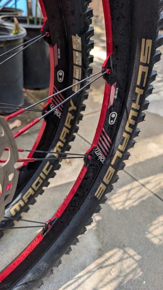 Tubeless CrankBrothers Opium DH Downhill 26" Front & Rear Race Wheelsets