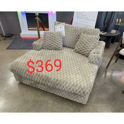 Light Brown /  Olive Green / Taupe  2 Arm Chaise Sofa With Cup Holders  // Limited Time Offer 