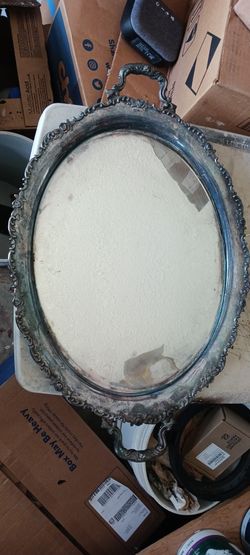 Silver Plated Platter And Sugar Bowl