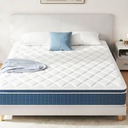 QUEEN MATTRESS - 10” Hybrid Memory Foam and Innerspring Mattress 10 inch Queen Size