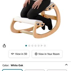 Brand New White Oak Adjustable Wood Rocking Kneeling Chair 