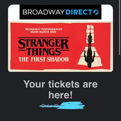 Stranger Things Broadway Ticket