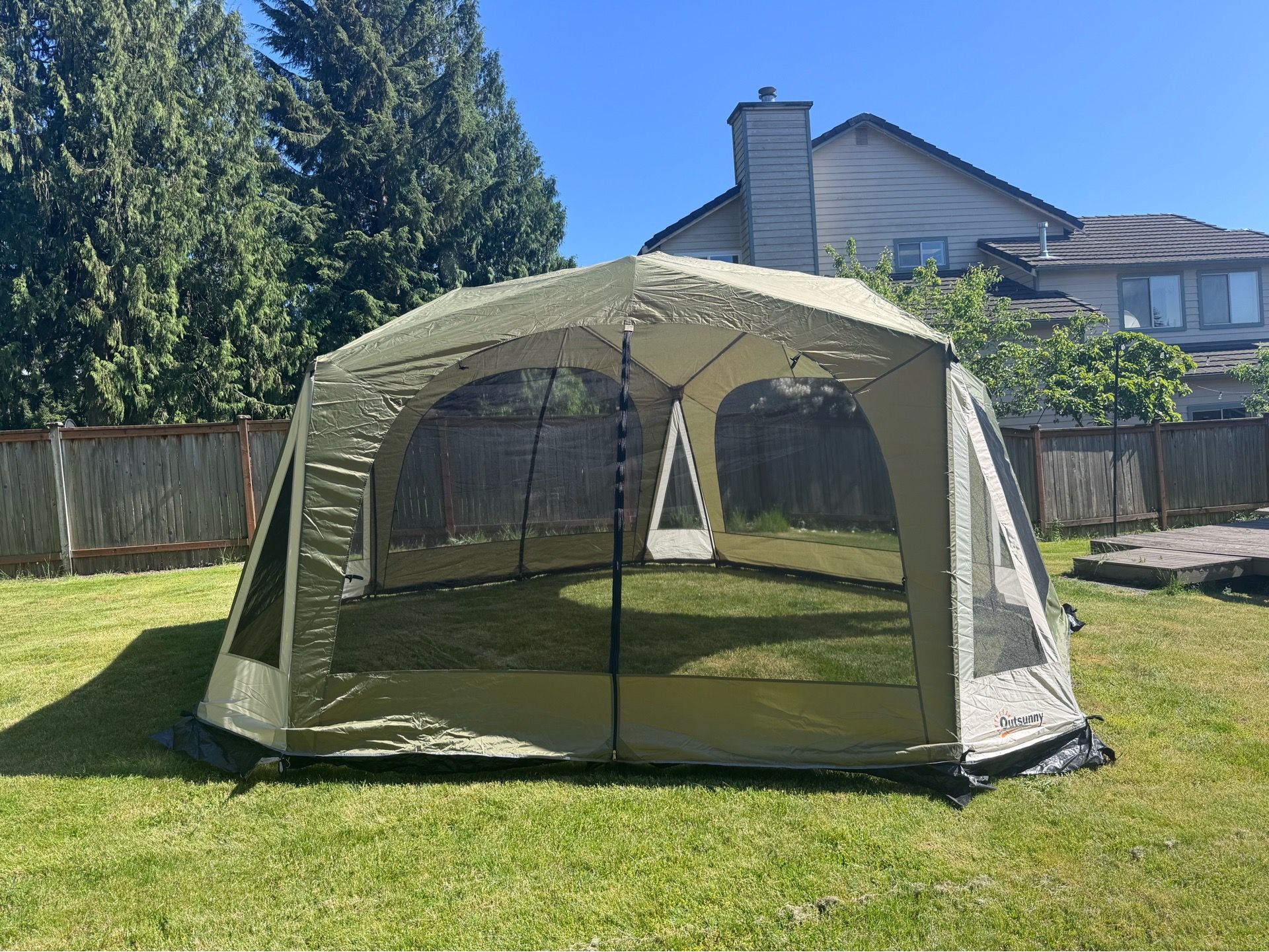 Huge Cabin Tent with Screen Room – Family Camping Tent ⛺