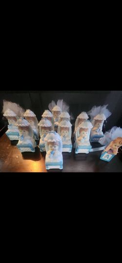Baby Boy Shower Figurine Favors Set 13