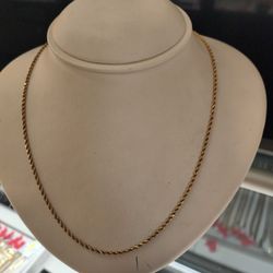 14k Solid Gold Rope Chain 8.9 Grams 26 Long Layaway Available 10%dwon If You Interested Please Make Sure You Ask For Maribel Thank You 