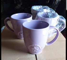 Juego de 4 tazas lilas princess house