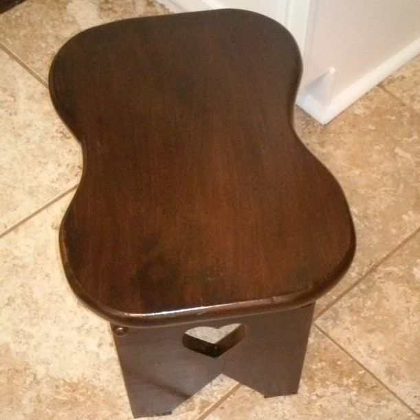 Stool Seat- Stained Wood