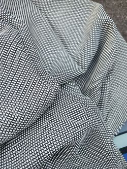 Black White Textured Jacquard Fabric for Sewing Clothing 3.9 x 8 Ft